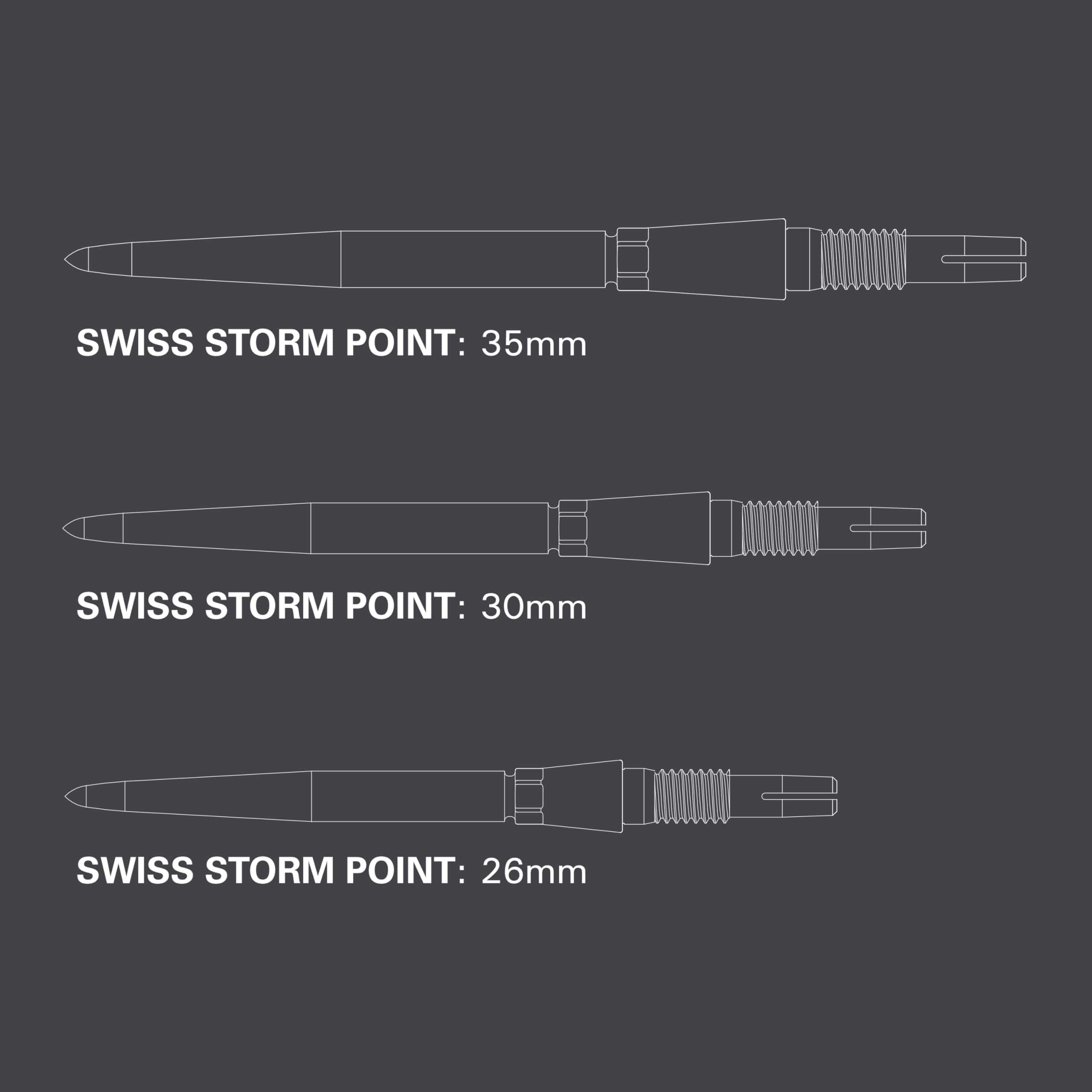 TARGET Darts Swiss Point Storm Darts Points (Dorado, 30mm) - Imagen 3