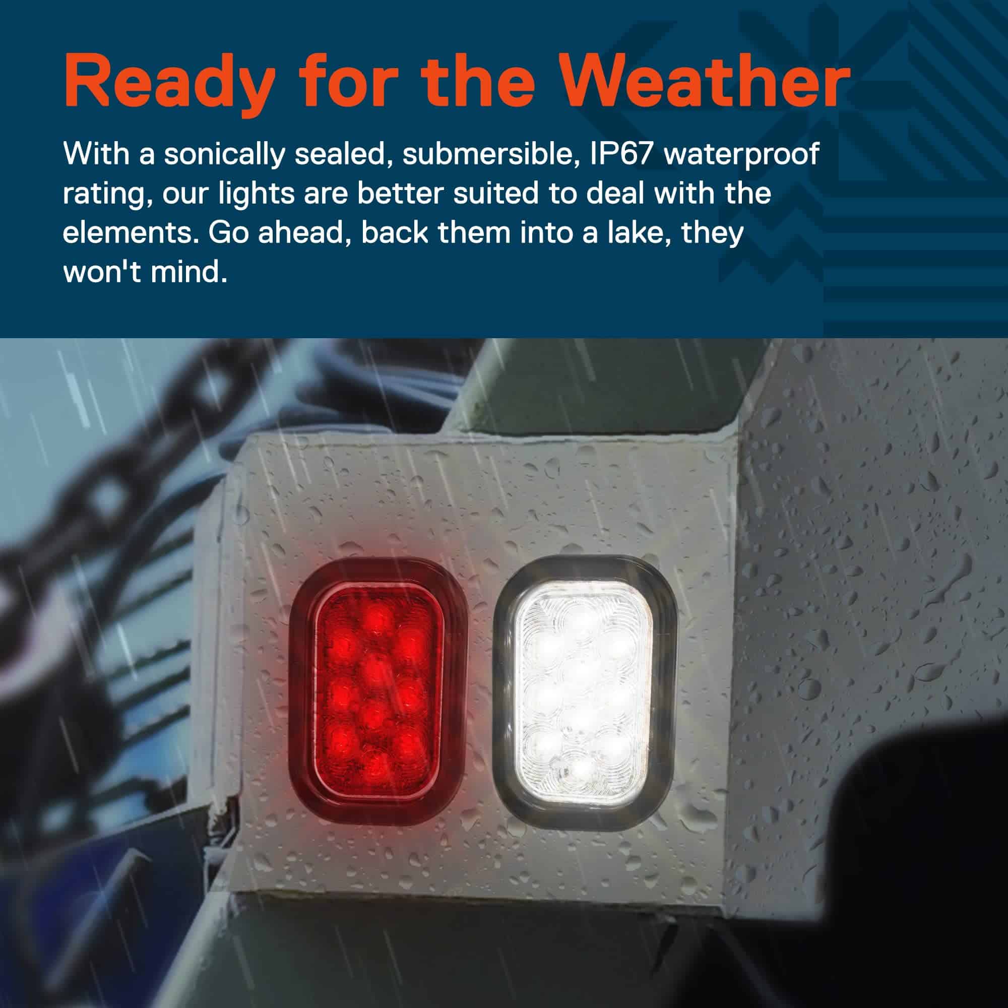 Juego de 4 luces traseras LED rectangulares rojas y 2 - Imagen 4