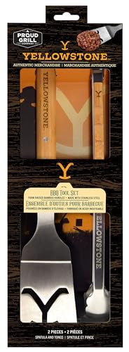 Set de Herramientas BBQ Yellowstone - Juego de 2 piezas