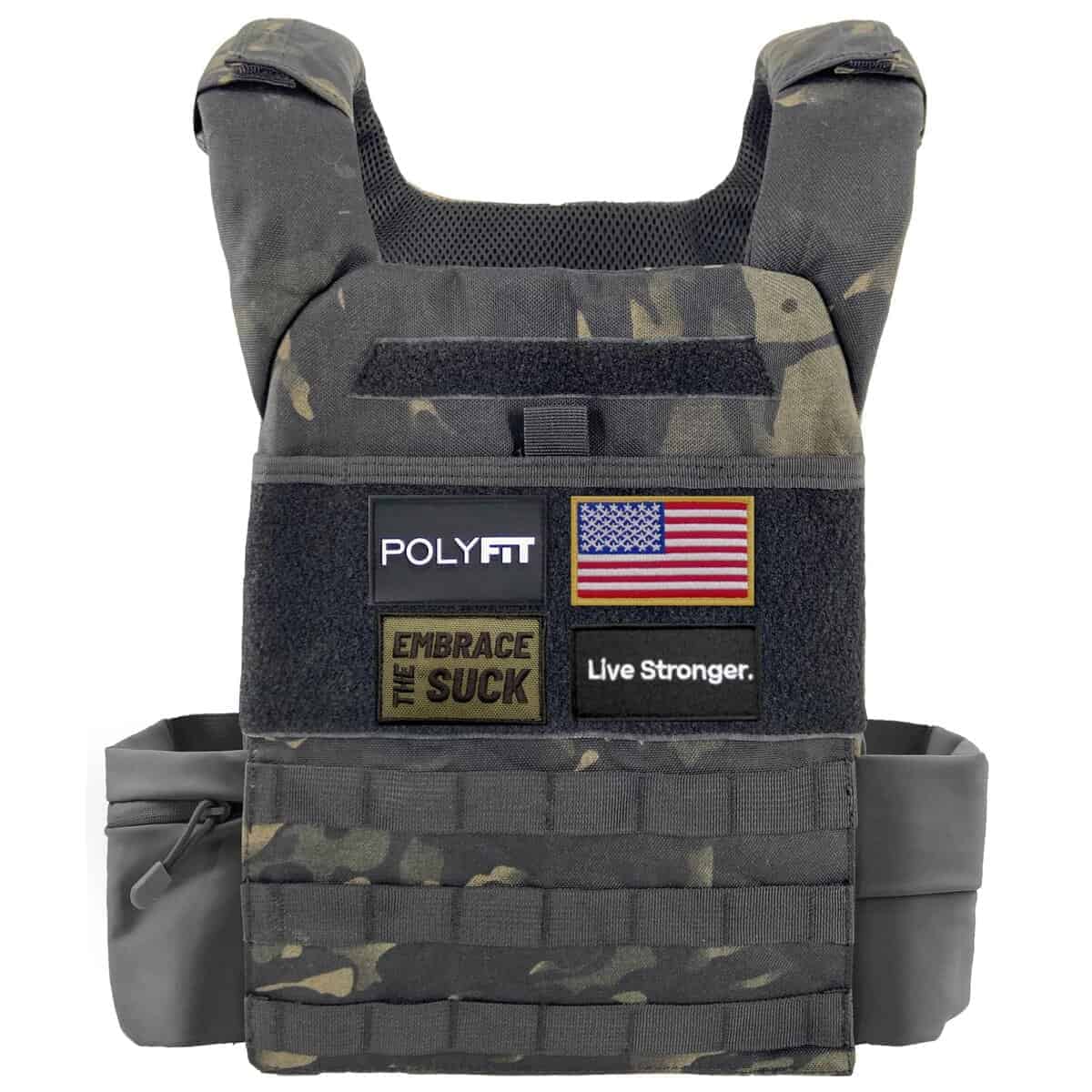 Chaleco con Peso Polyfit (Fortify) para -Negro Camuflaje