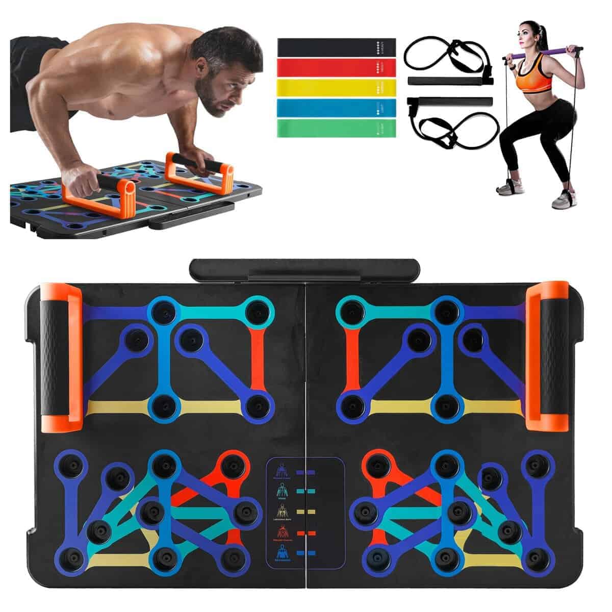 Tablero de Flexiones Portátil SQUATZ - Incluye Barras de