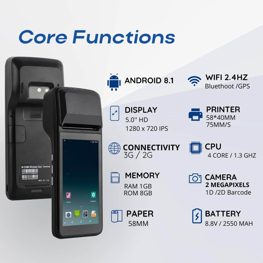 Impresora de recibos POS PDA Multzo de alta velocidad de 58 - Imagen 3