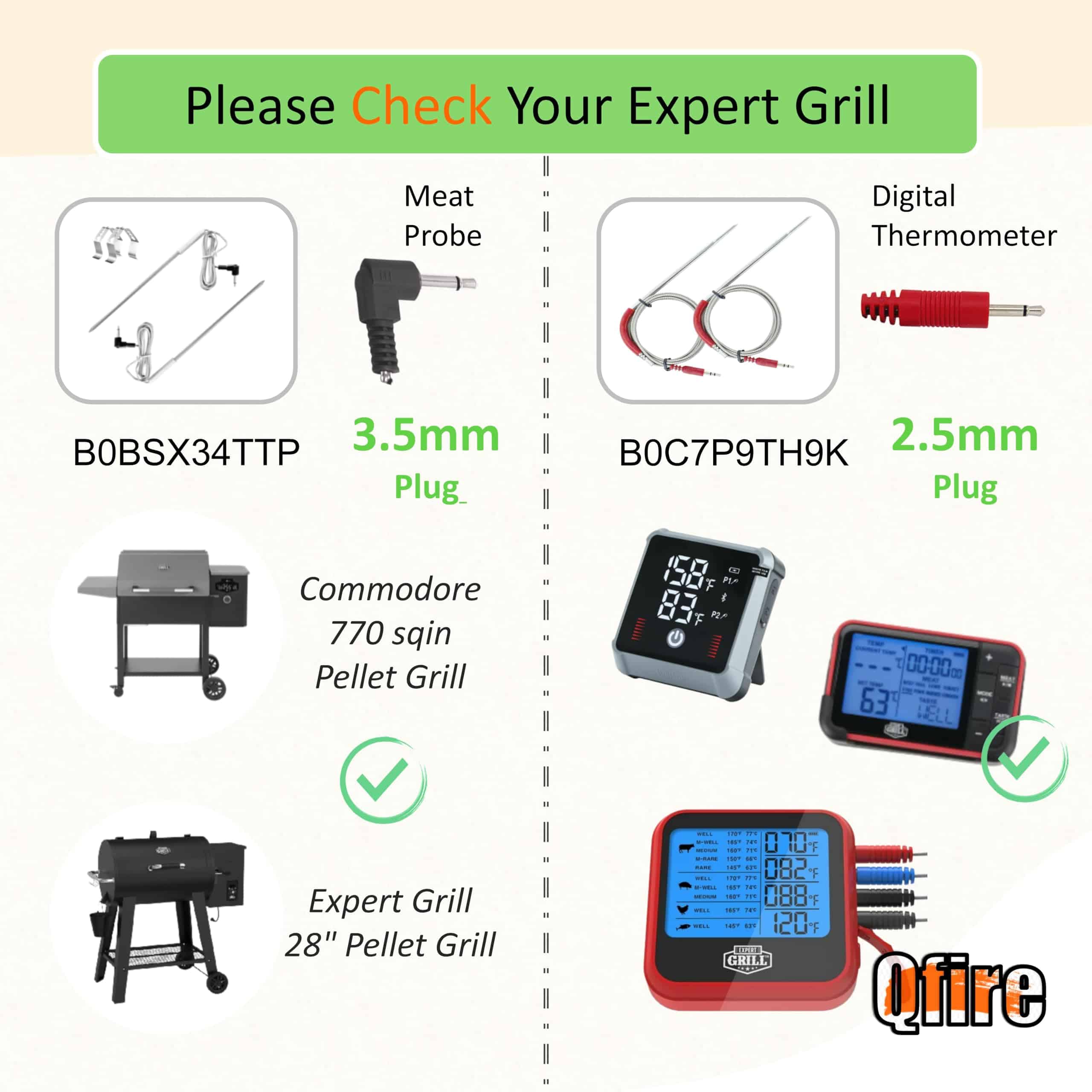 Sonda de Carne de Repuesto Compatible con Nexgrill Oakford - Imagen 7
