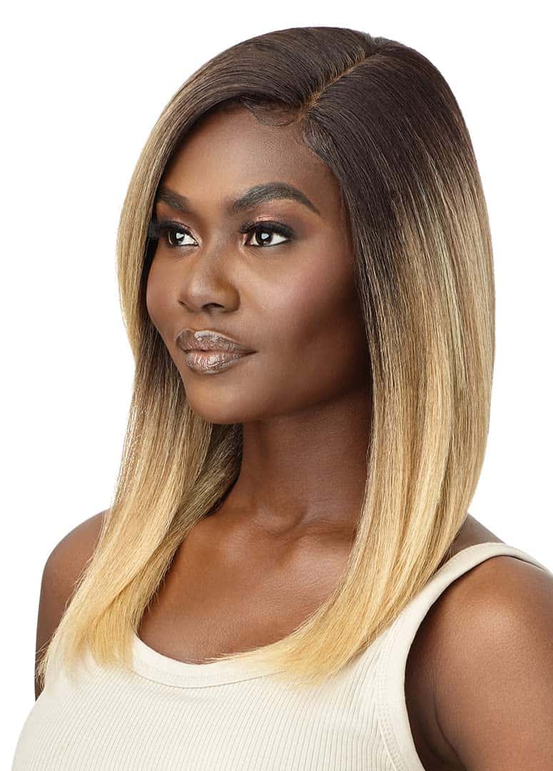 Pelucas de Encaje Frontal Outre - Natural Yaki 18" (NEGRO - Imagen 4