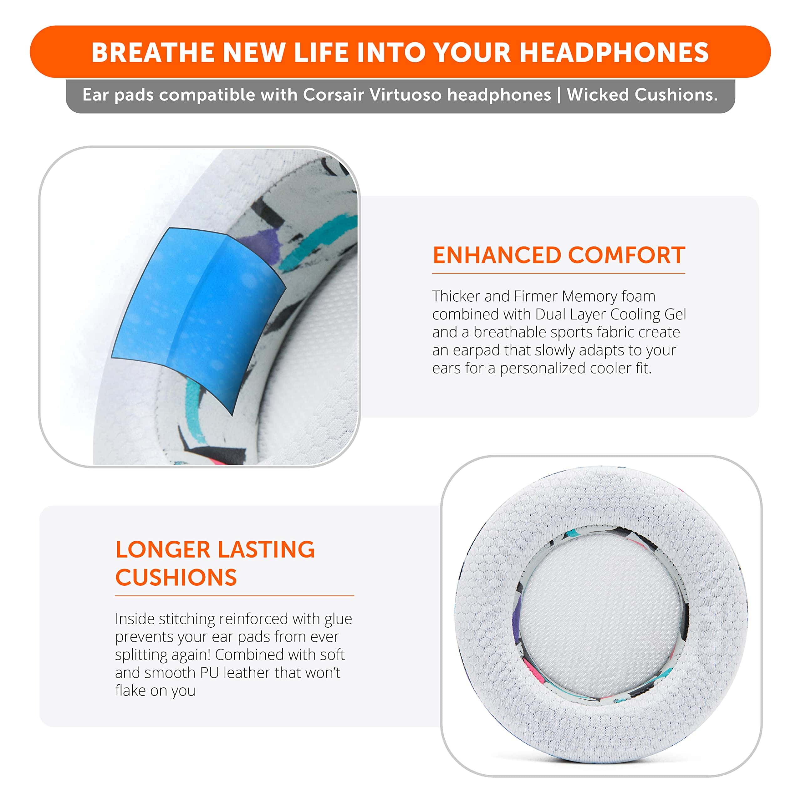 Almohadillas de Repuesto de Gel -Blanco de los 90 - Imagen 5