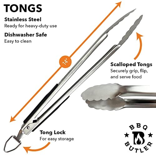 Set de Parrilla BBQ Butler - Pinzas y Espátula para - Imagen 4