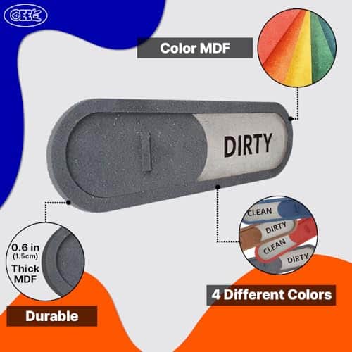 Señal deslizante para lavavajillas limpio sucio GEEKBEAR - Imagen 5