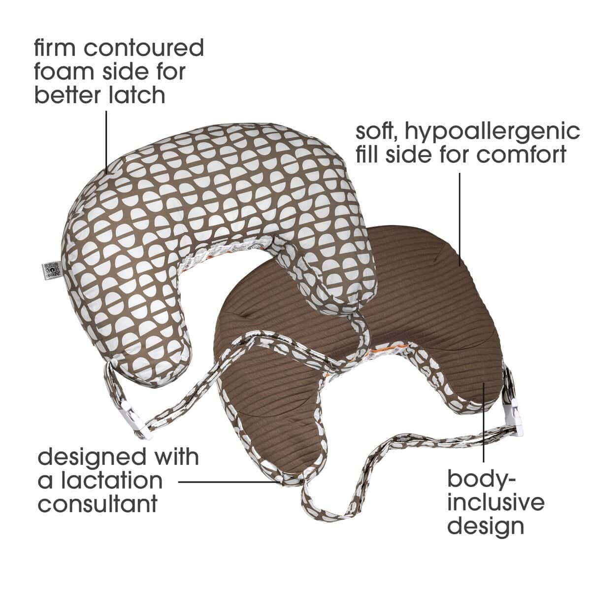 Almohada de lactancia Boppy Best Latch, Medio Domo Moca, - Imagen 3