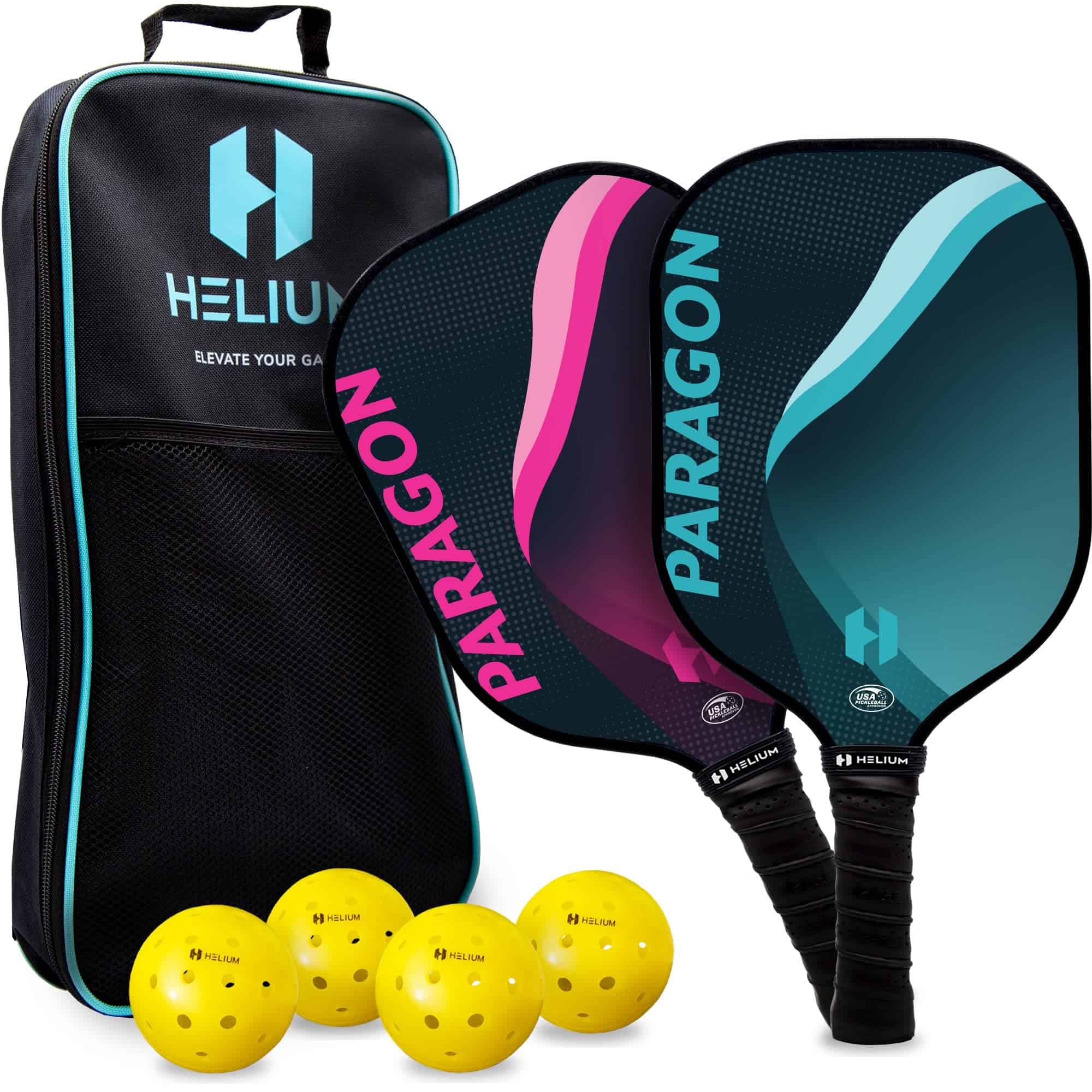 Set de 2 Palas de Pádel de Helio - Certificadas por USAPA -