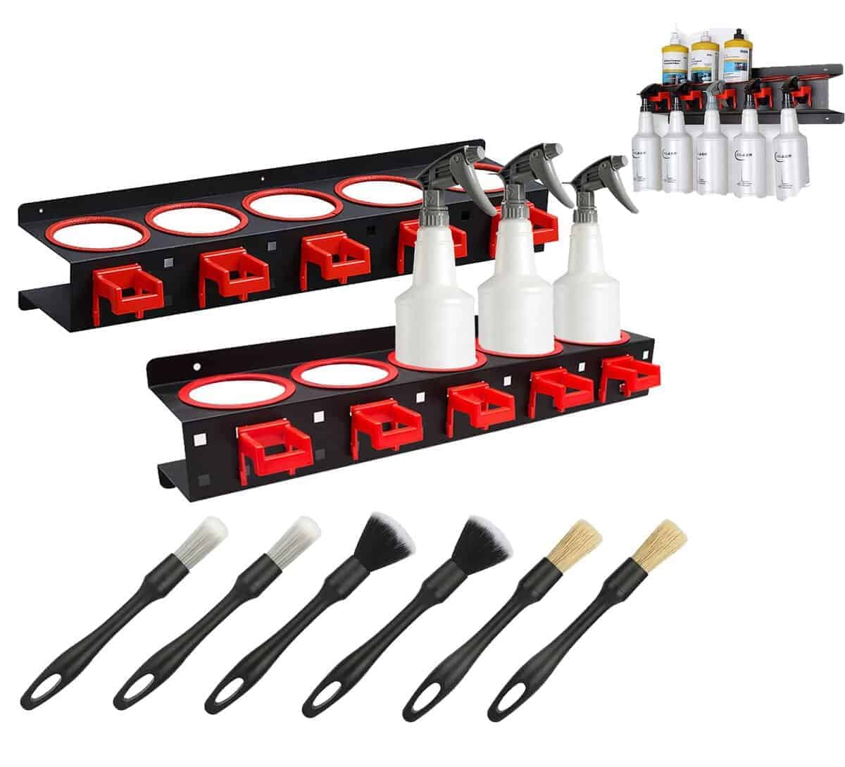 2 Set Rack de Almacenamiento de Botellas Pulverizadoras,