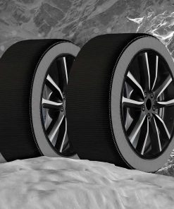 Cadenas de Nieve Textiles para Coche CARALL, Color Negro,