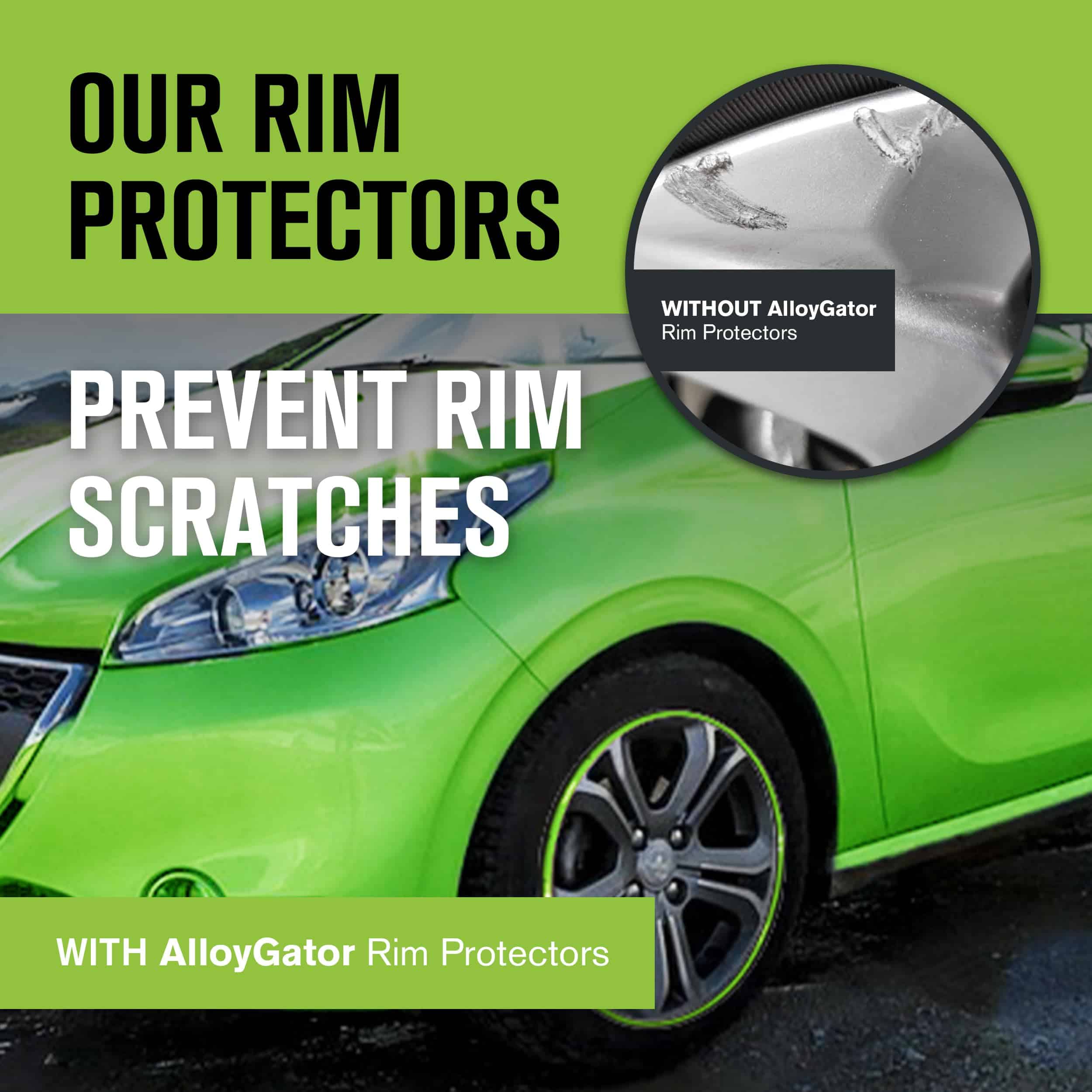 Protector de llanta verde AlloyGator para ruedas de - Imagen 4