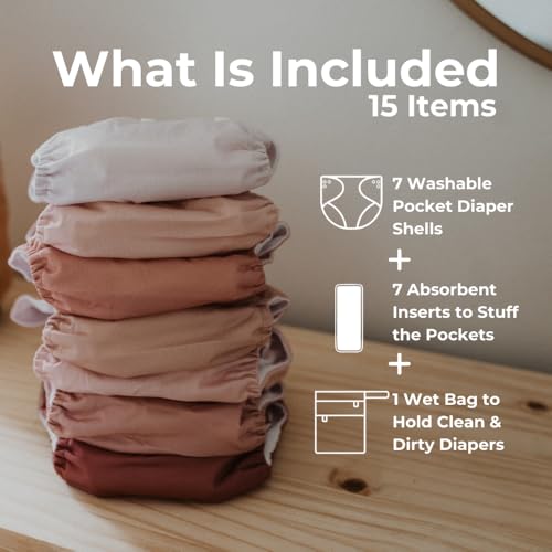 Pañales de Tela de Nora's Nursery 7 Pack con 7 -Ballet Zapat - Imagen 3