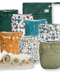 Pañales de tela de Nora's Nursery 7 Pack con 7 -Espacio Exte