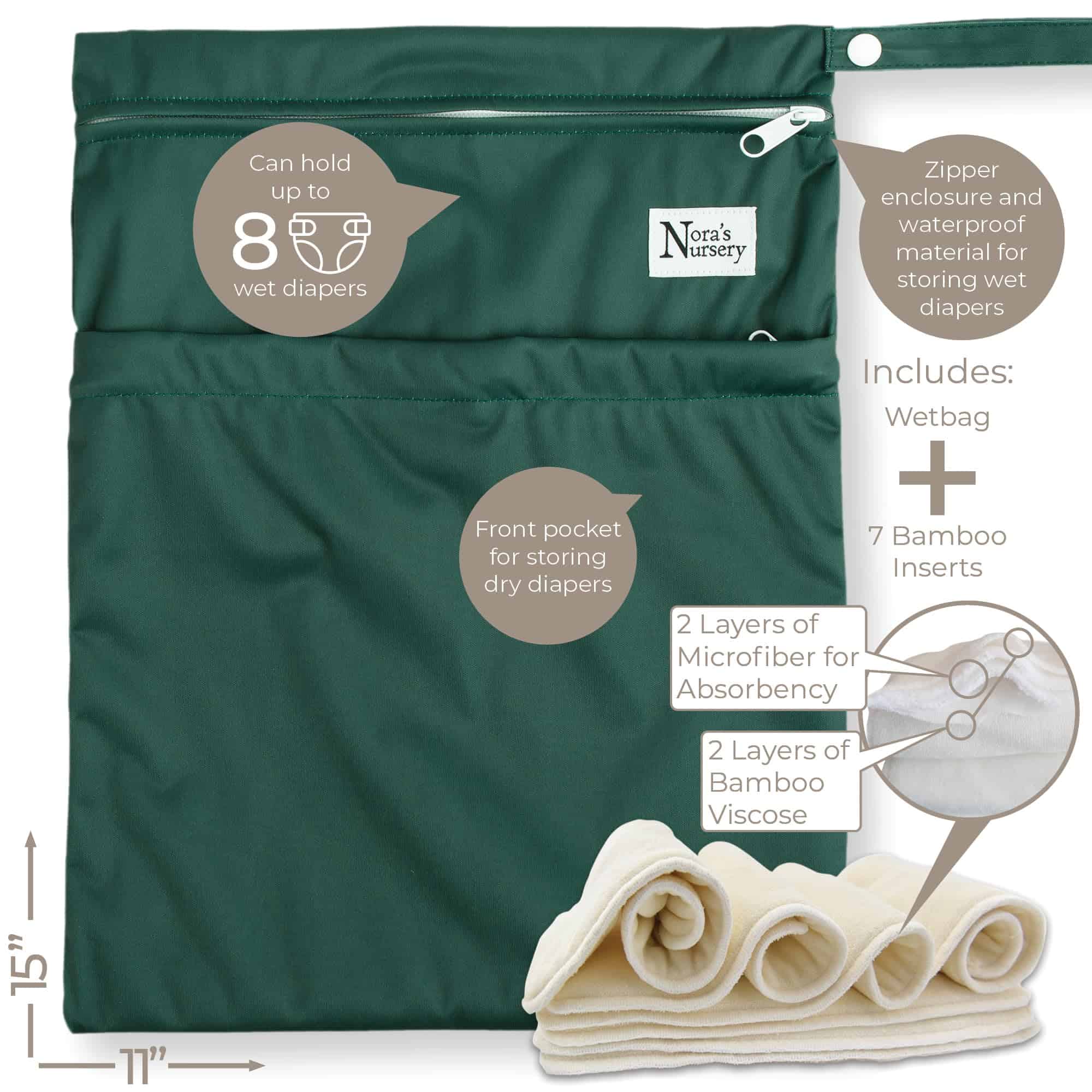 Pañales de tela de Nora's Nursery 7 Pack con 7 -Espacio Exte - Imagen 7