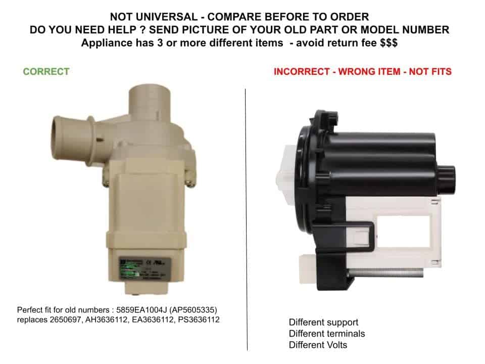 Bomba de desagüe GLOB PRO SOLUTIONS 5859EA1004J CKD6983 - Imagen 4