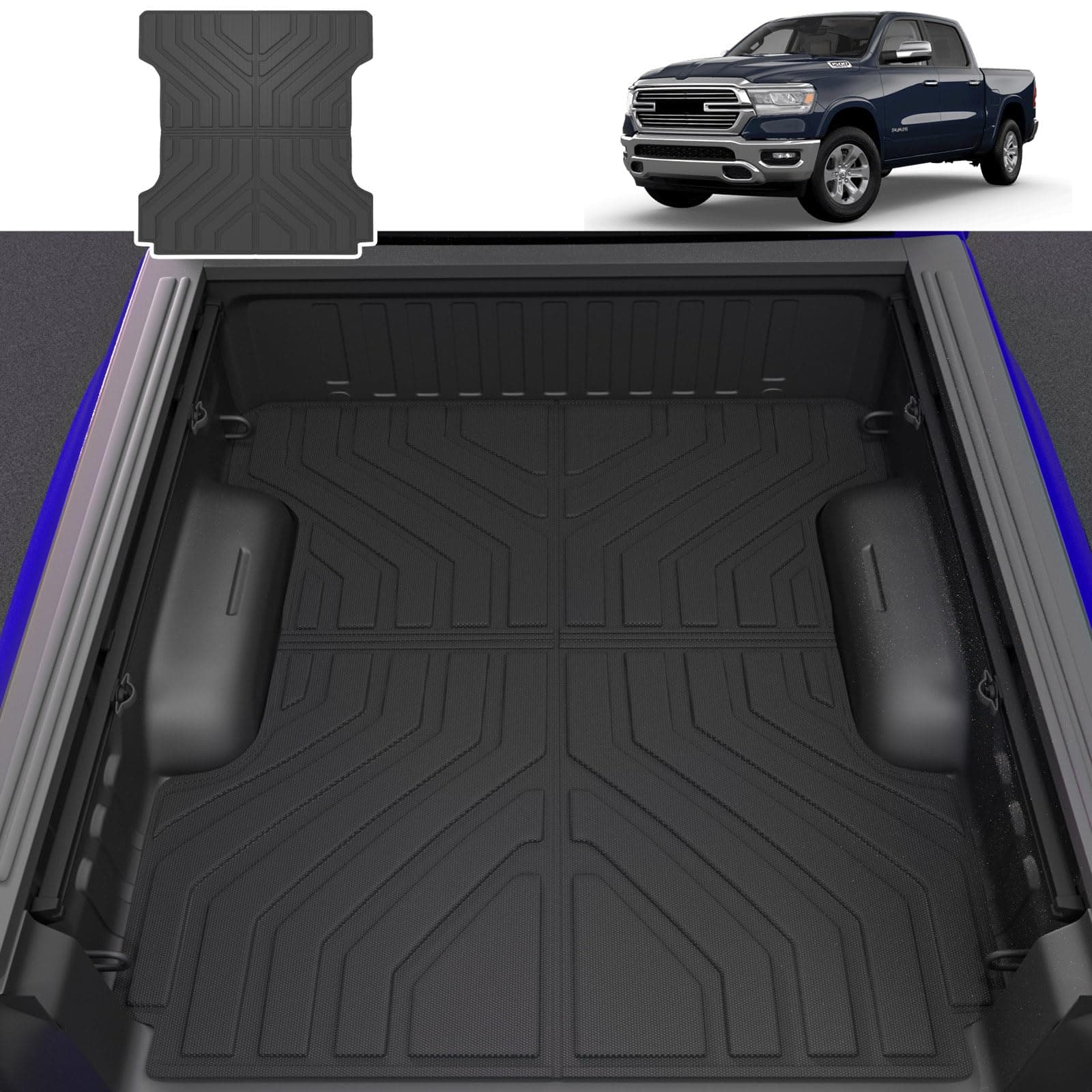 Tapete para cama de camioneta compatible con Dodge Ram 1500