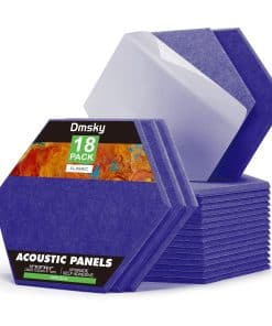 18 Pack Paneles Acústicos Hexagonales 12" X 10" X 0.4"