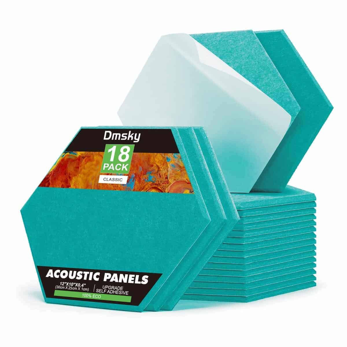 18Pack Paneles Acústicos Hexagonales 12" X 10" X 0.4"