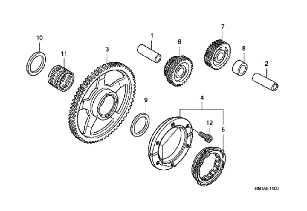 Engranaje de embrague de arranque unidireccional para Honda - Imagen 10