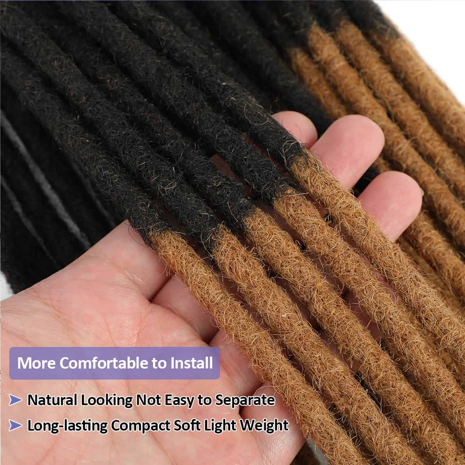 Extensiones de Dreadlock de Cabello Humano de 6-18 Pulgadas - Imagen 5