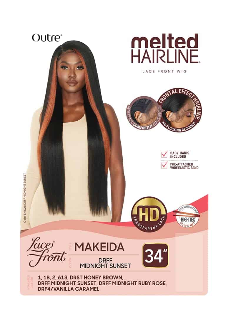 Peluca Outre Lace Front - Melted Hairline - MAKEIDA (DRST - Imagen 3