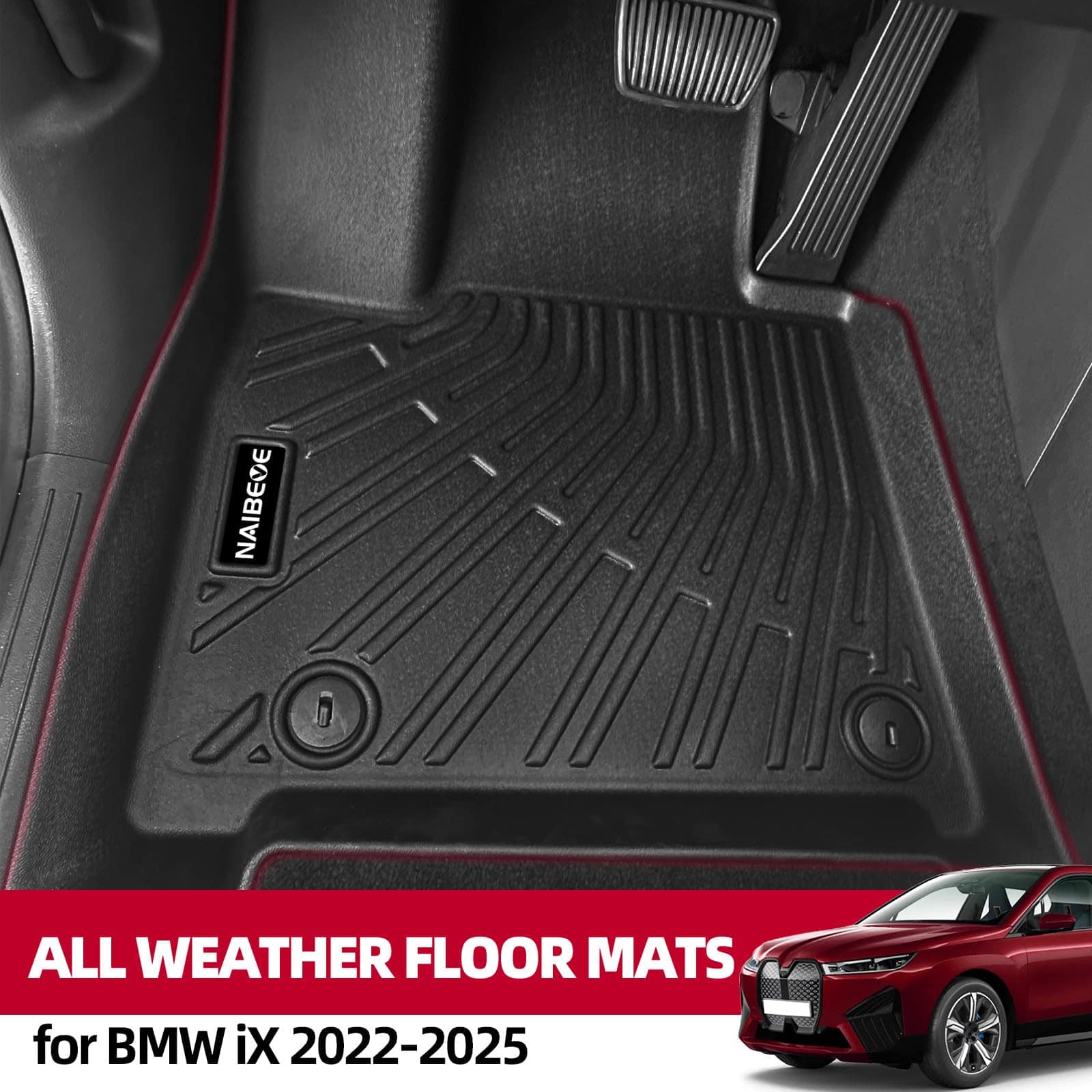 Tapetes para piso Naibeve para BMW iX 2022 2023 2024 2025 - - Imagen 3