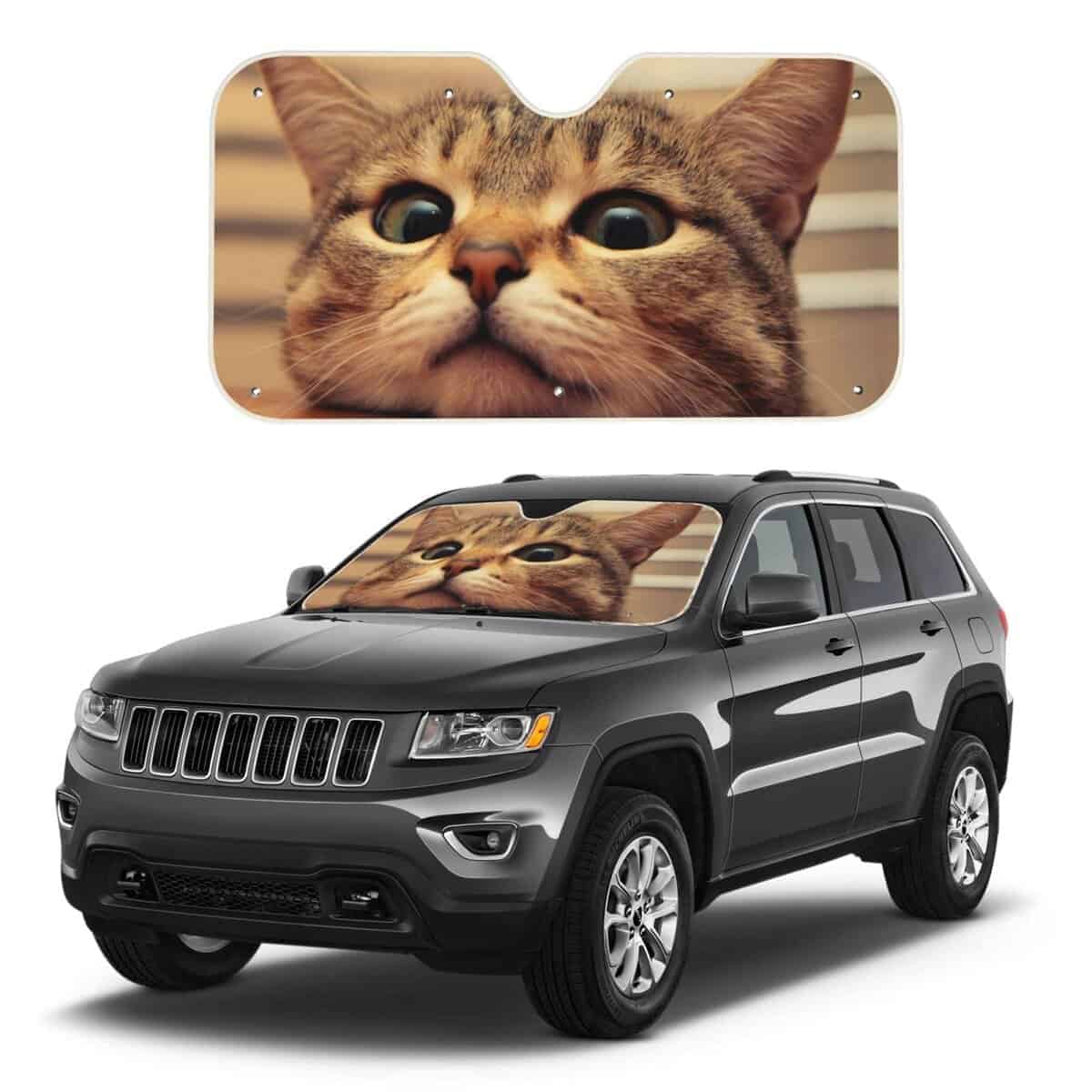 Parabrisas de Coche Proteccion Solar Gato Lindo Visera - Imagen 4