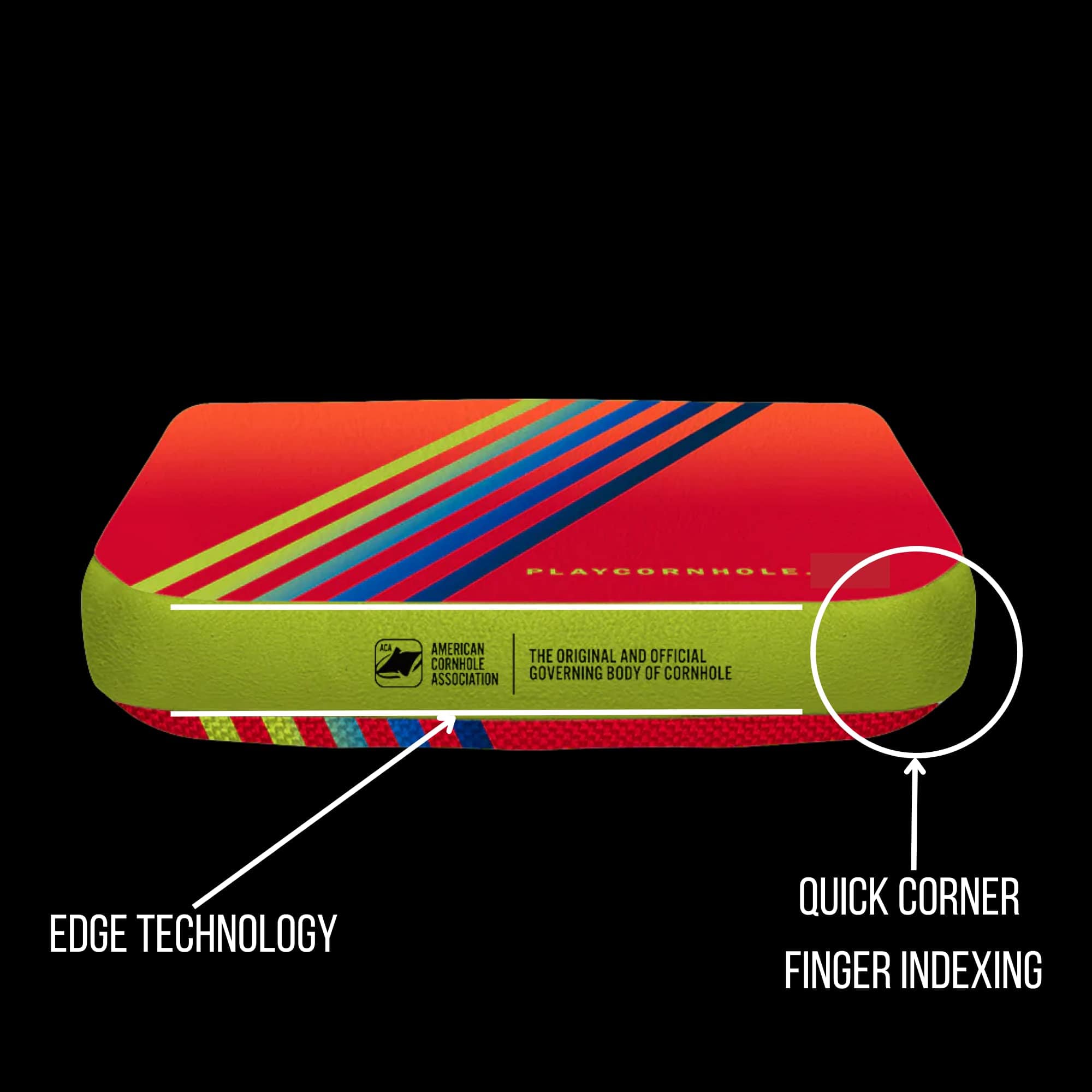 Bolsas de Cornhole Profesionales ACA Synergy -Retro Rayas Ro - Imagen 6