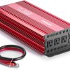 Inversor de Corriente Vansoet 3000 Watts, 12V DC a 120V AC,
