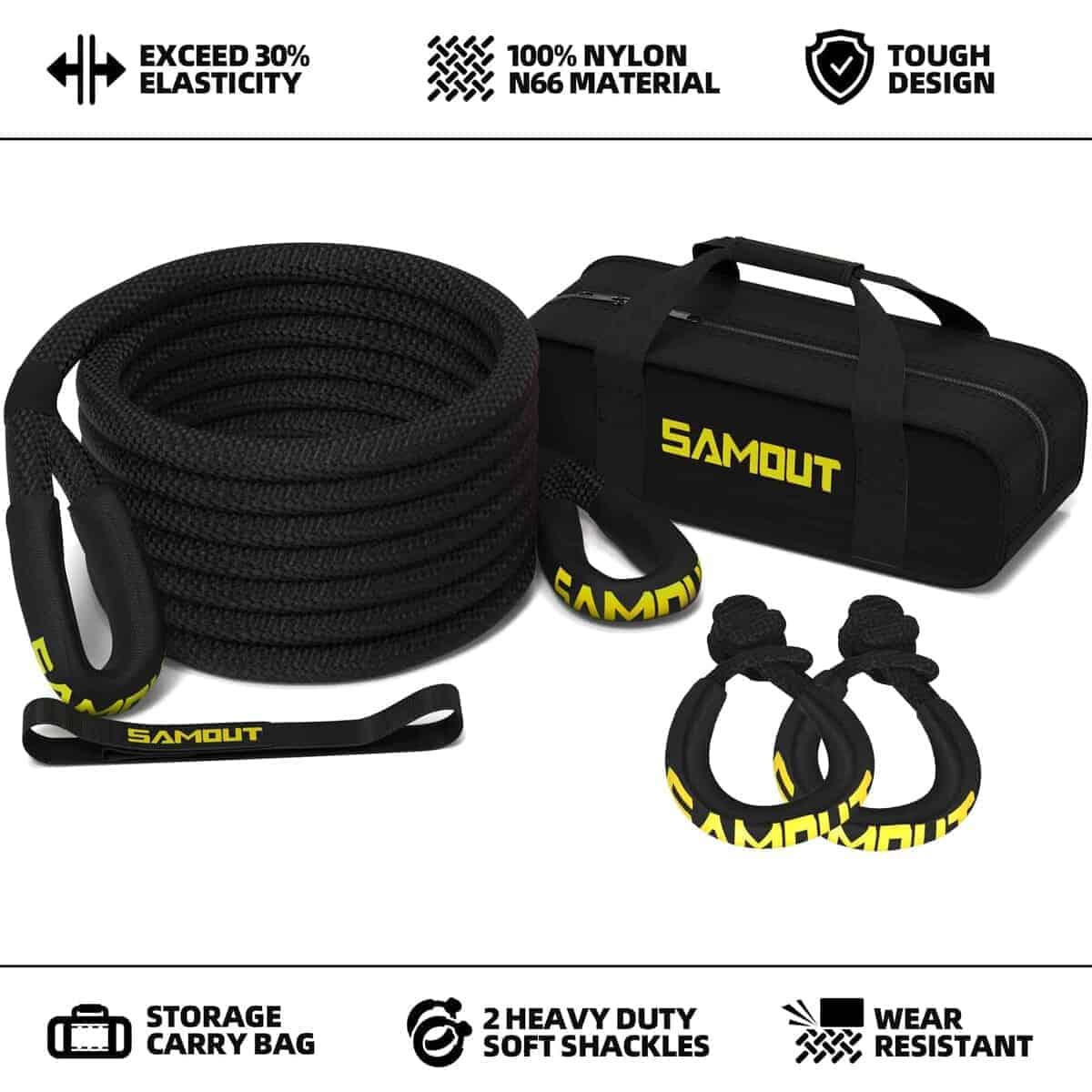 Cuerda de Recuperación Cinética SAMOUT (48000 lbs 1 pulgada - Imagen 3