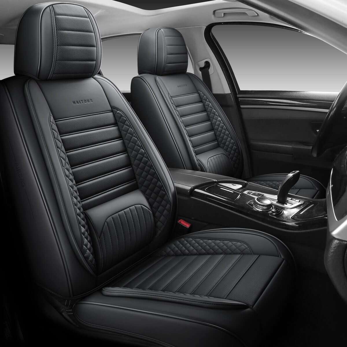 Cubiertas de Asiento de Cuero de Cobertura Completa HAITOUR