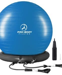 Silla de Pelota de Pilates ProBody, Silla -Azul con Bandas