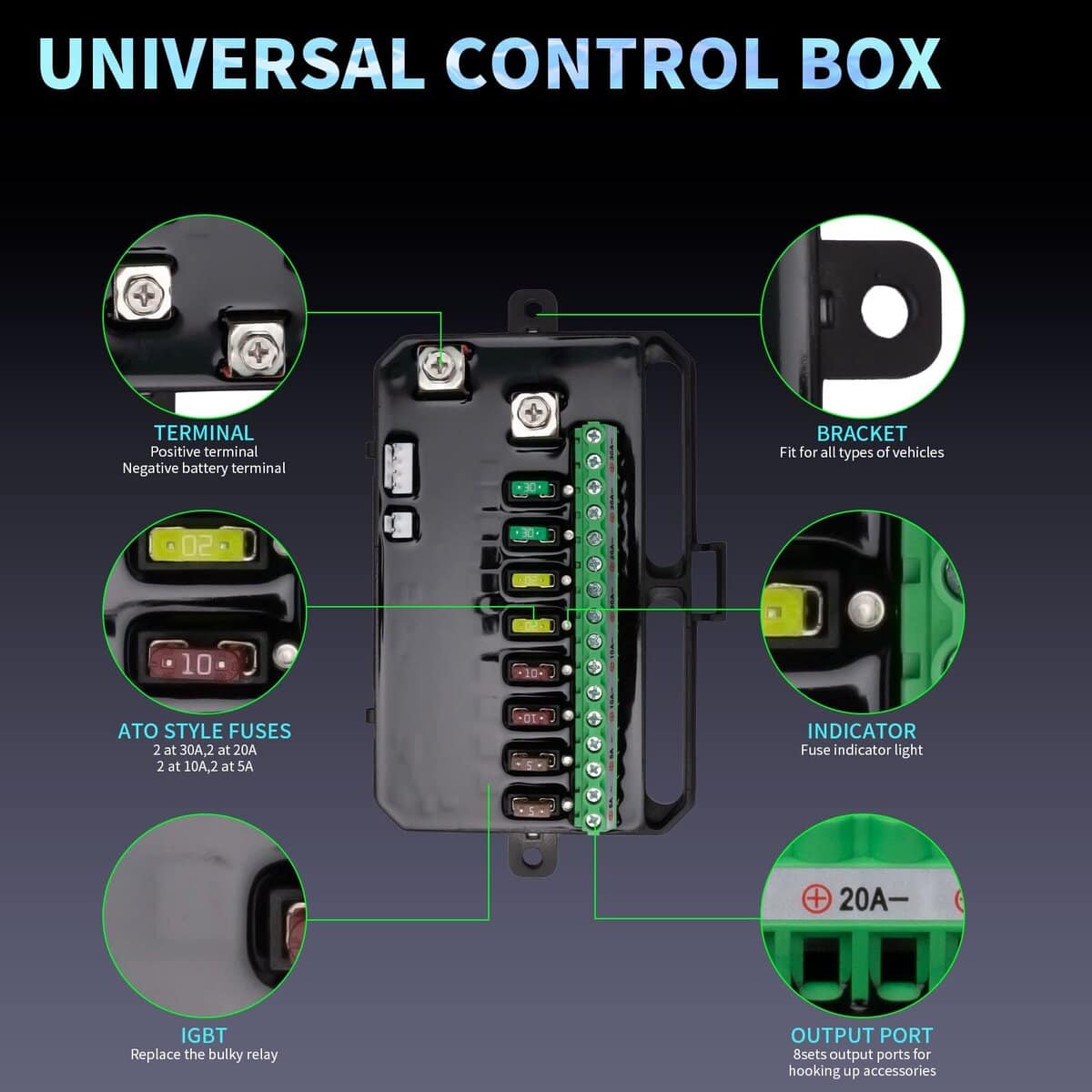 Panel de interruptores RGB de 8 vías YCHOW-TECH con 3 modos - Imagen 7