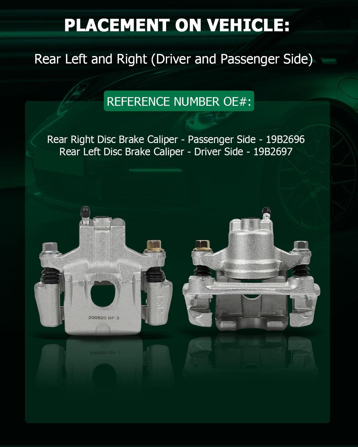 Caliper de Freno de Disco Trasero Izquierdo y Derecho con - Imagen 7
