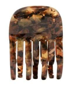 Francia Luxe Gran Pinza de Pelo de Doble Diente - Marrón