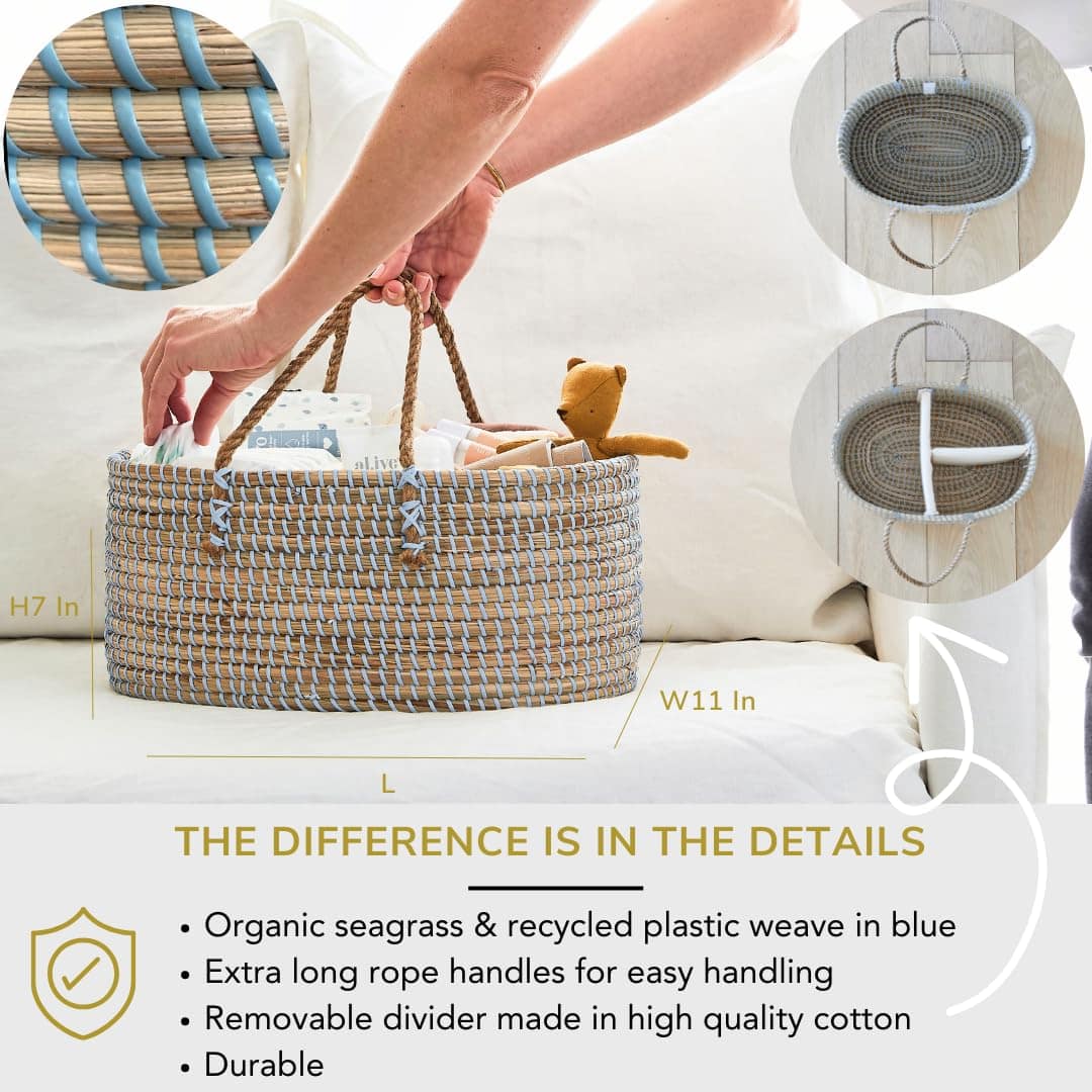 Organizador de Pañales para Bebé BASK Premium en Color Azul - Imagen 4