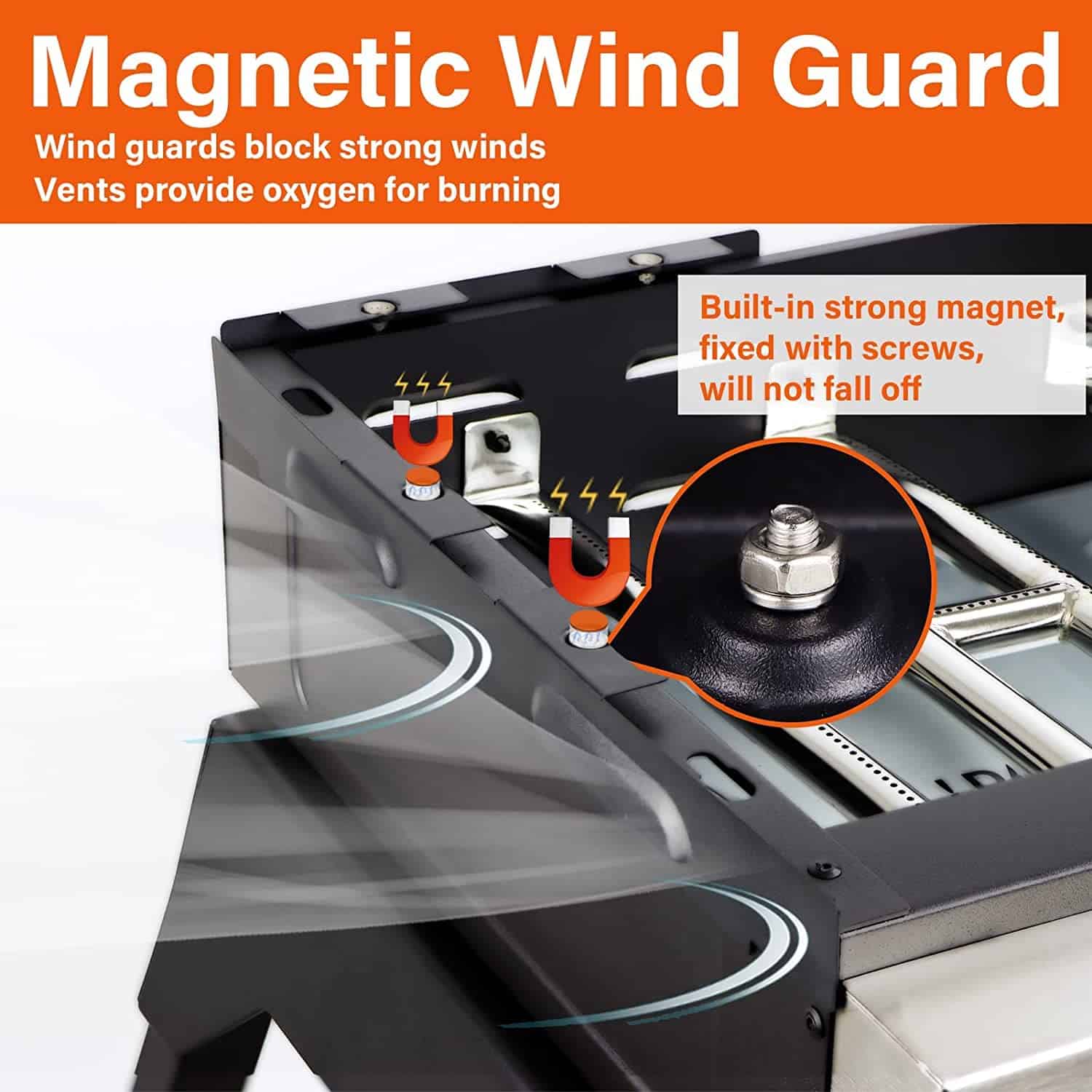 Deflector de viento GARNETIN para Blackstone Griddle 36 - Imagen 3