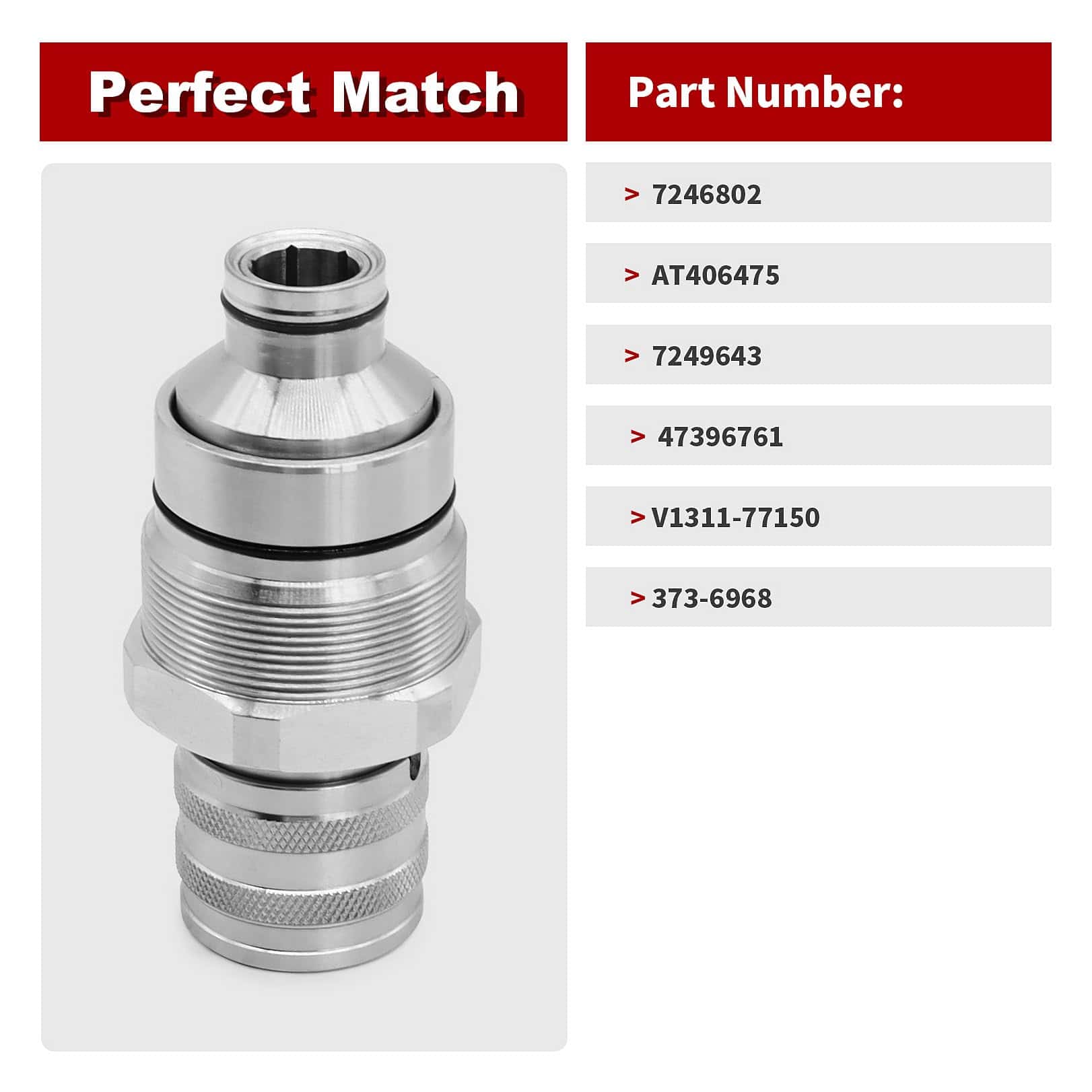 Acoplador rápido hembra hidráulico tipo plano Nakkaa - Imagen 4