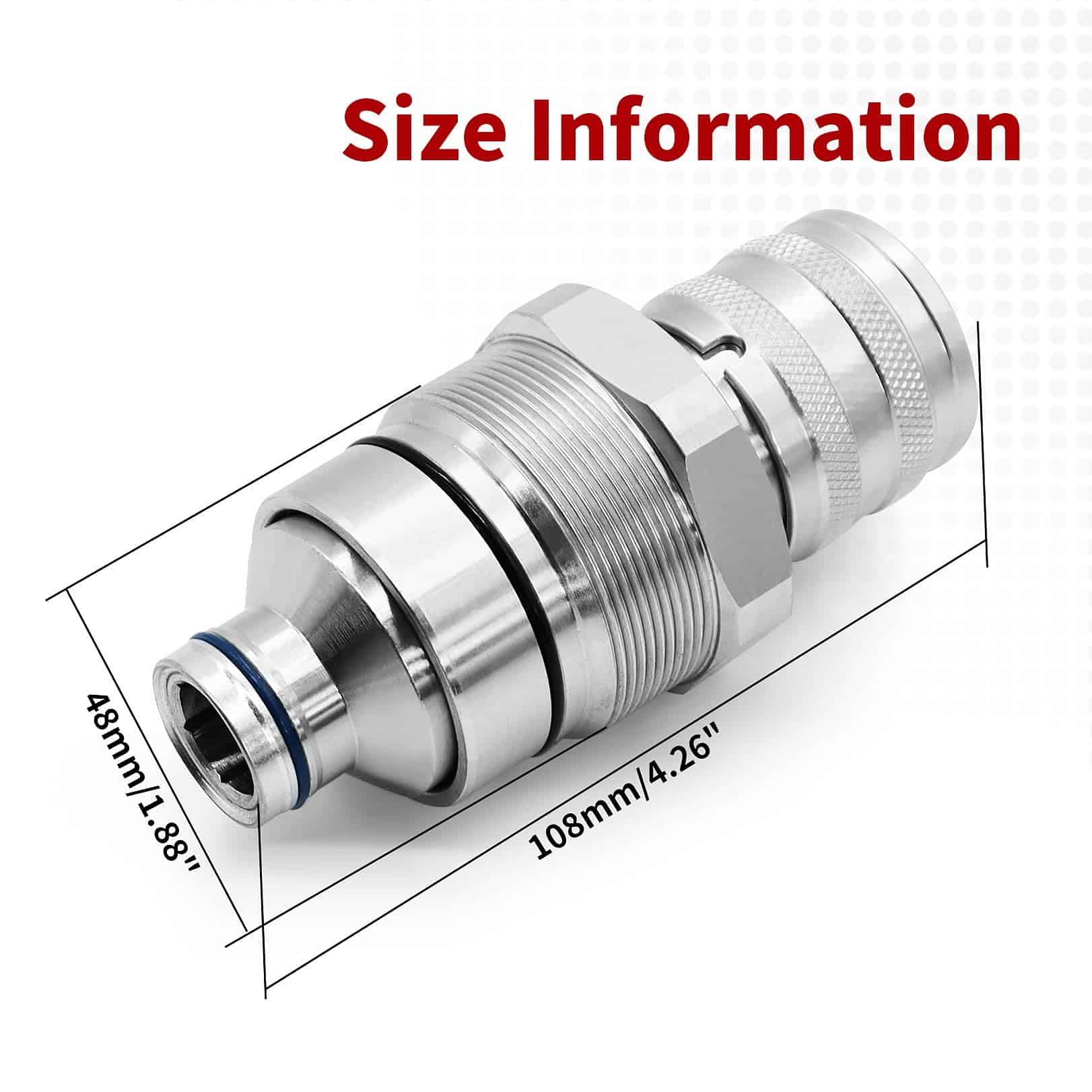 Acoplador rápido hembra hidráulico tipo plano Nakkaa - Imagen 3