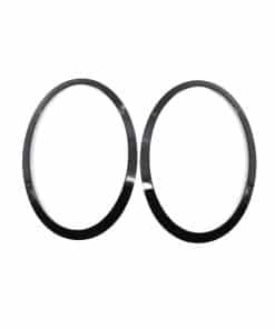 Anillo embellecedor de faros negros brillantes para lado