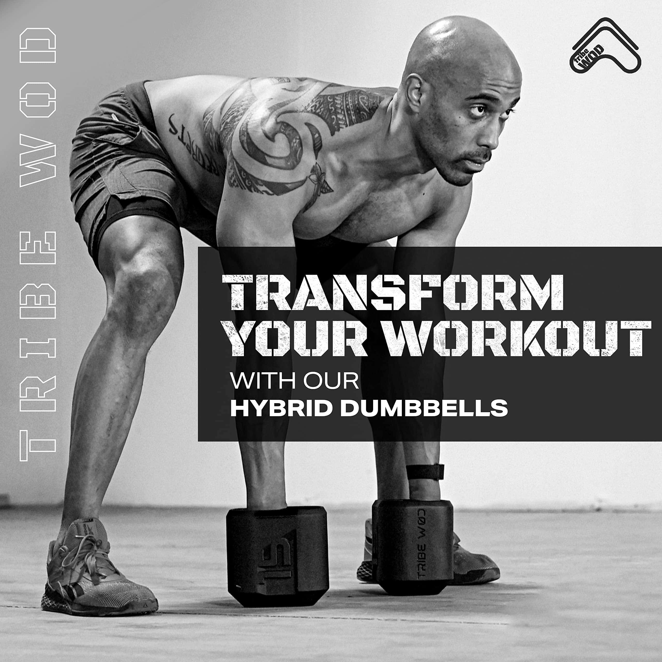 Mancuerna Híbrida Tribe WOD Dark Elf de 10 lb para Cross - Imagen 8