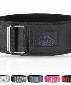Cinturón de Levantamiento de Pesas Bear Grips - -Negro Sólid