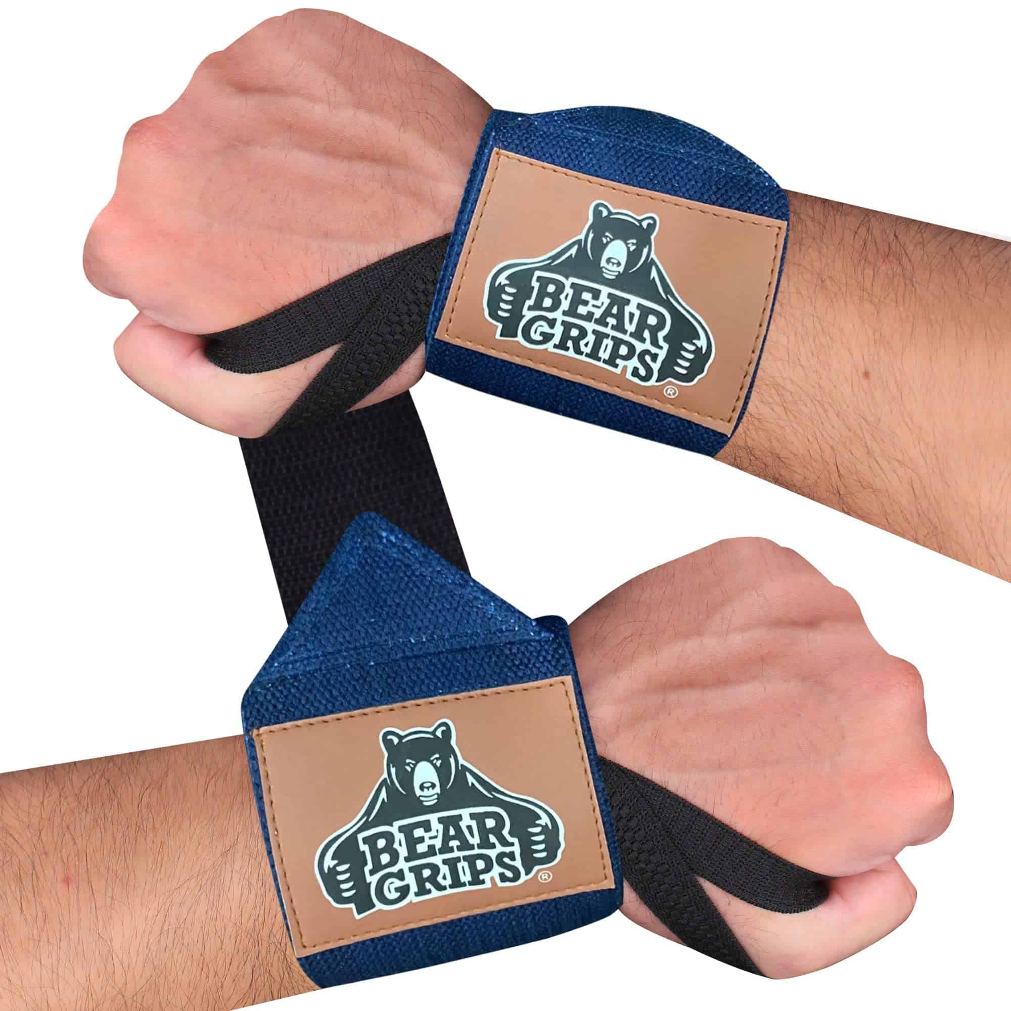 Bear Grips Wrist Wraps for Weightlifting | -Navy