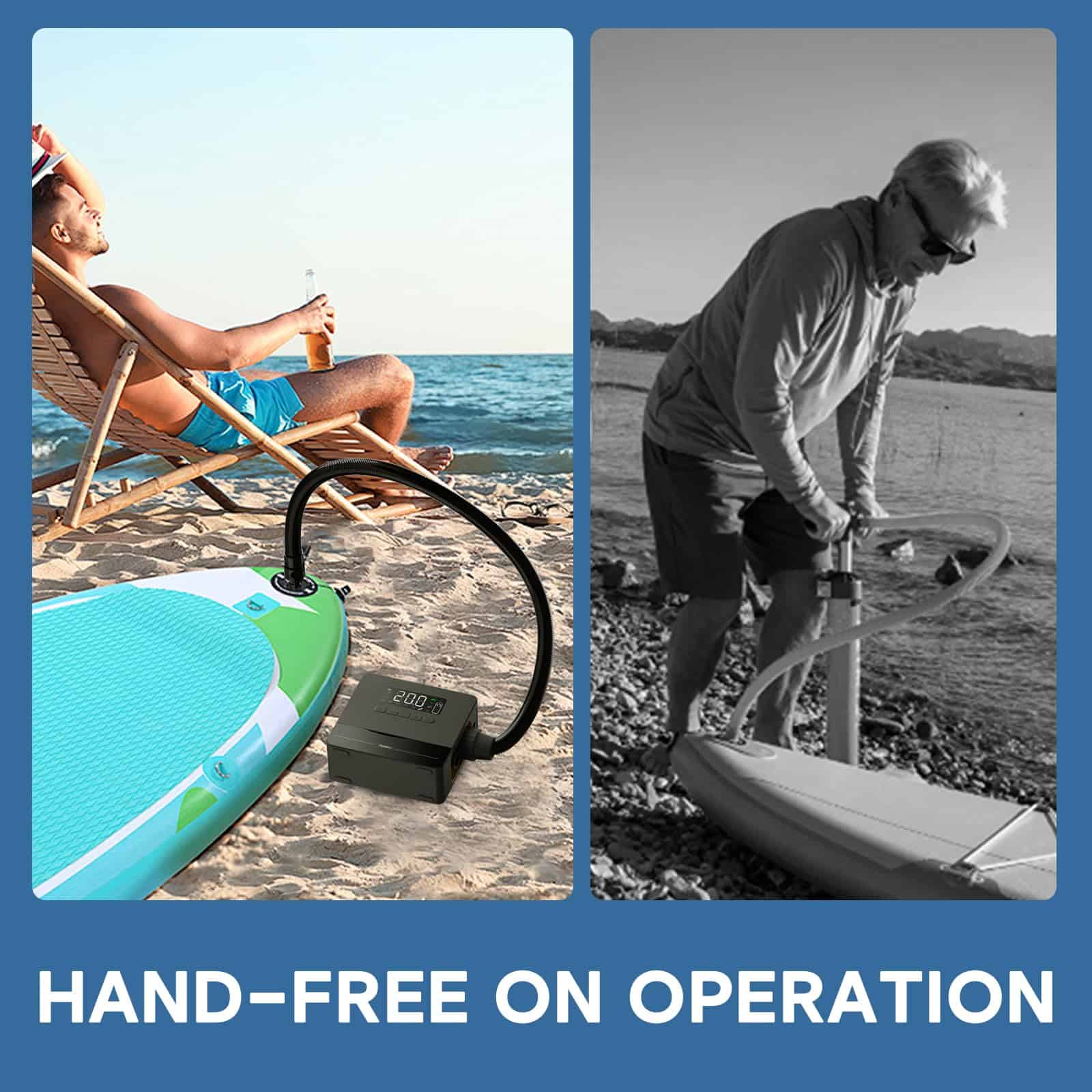 Bomba de Aire Eléctrica Hydsto 20PSI SUP, Bomba de Tabla de - Imagen 9