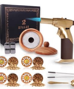 Kit de ahumador de cócteles KPALAG con antorcha - 4 sabores