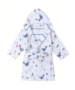 Toalla con capucha de muselina de algodón orgánico Malabar