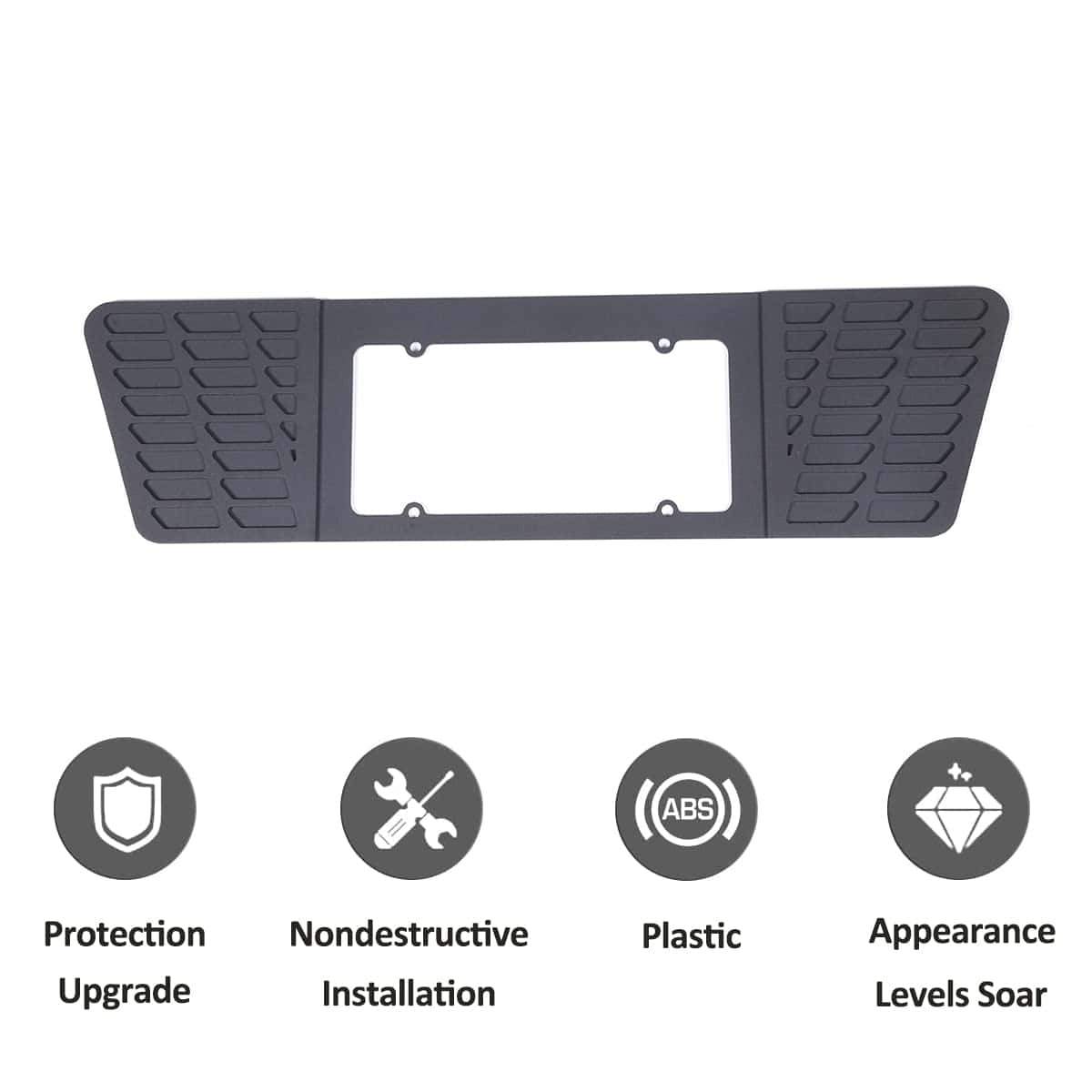 Marco de matrícula trasera de aleación de aluminio negro - Imagen 8