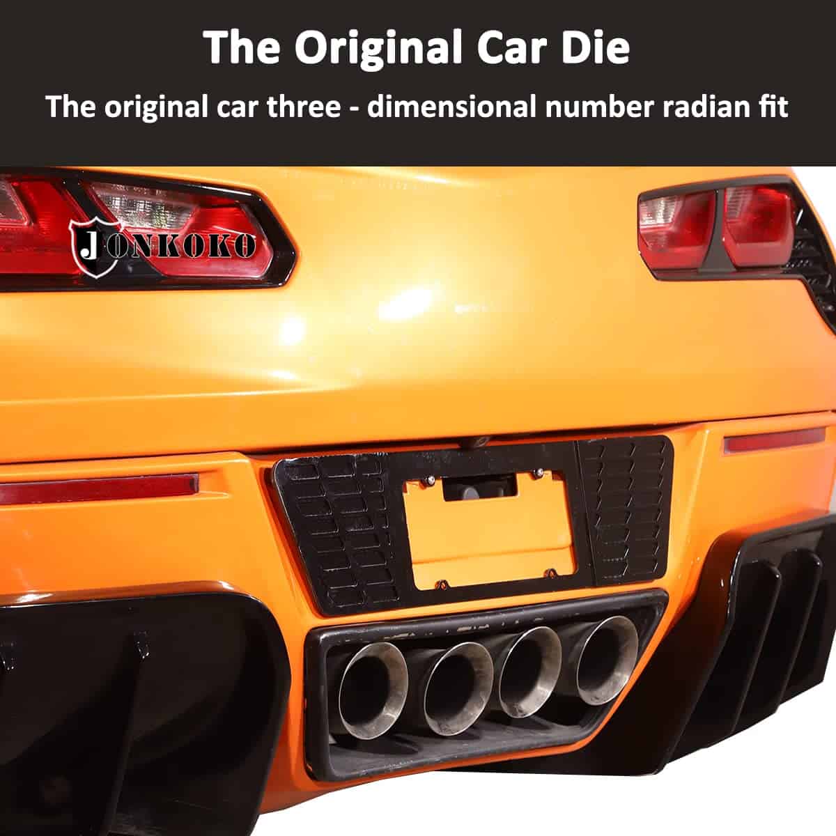 Marco de matrícula trasera de aleación de aluminio negro - Imagen 4