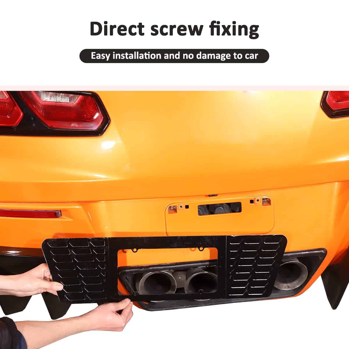 Marco de matrícula trasera de aleación de aluminio negro - Imagen 7